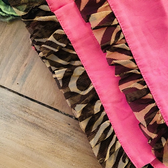 Peaches and Cream Tulle Tiered Zebra Ruffle Outfit - Picture 3 of 4